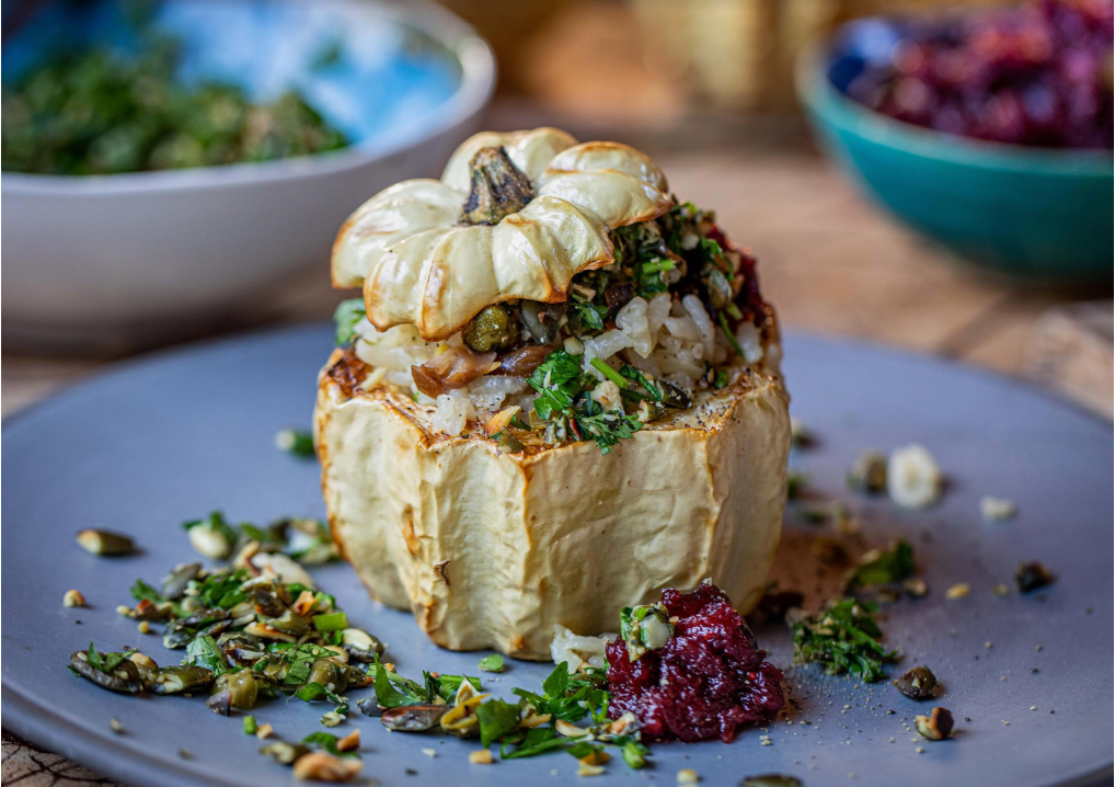 Recipe: Festive Acorn Squash with Baked Chestnut 