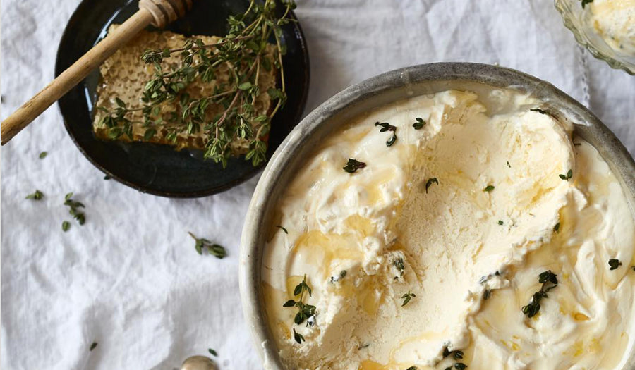 Ricotta, Honey And Thyme Ice Cream