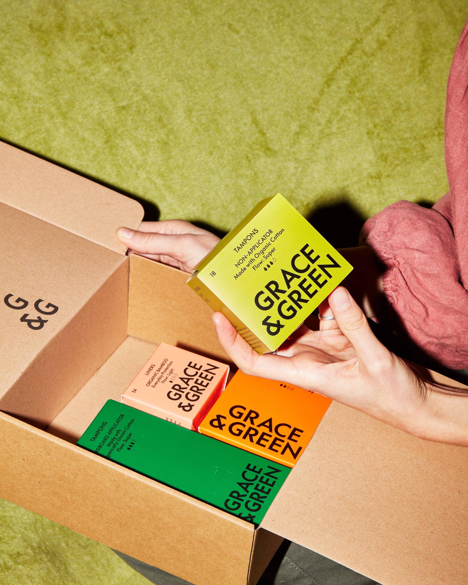 Organic Cotton Non-Applicator Tampons - Super