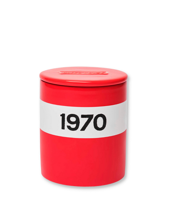 1970 Ceramic Candle - Red
