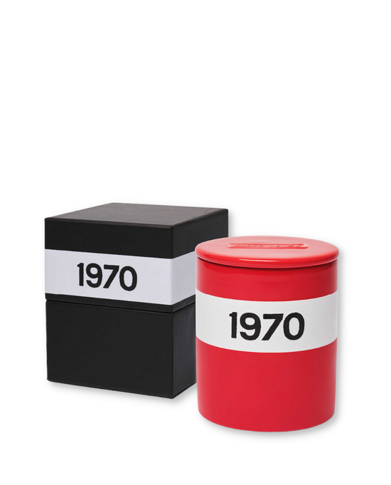 1970 Ceramic Candle - Red